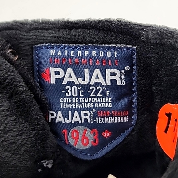 PAJAR Youth Tacey Black Winter Waterproof Zip Up Boot Thermal -30°C Size US 1.5 - Picture 15 of 16